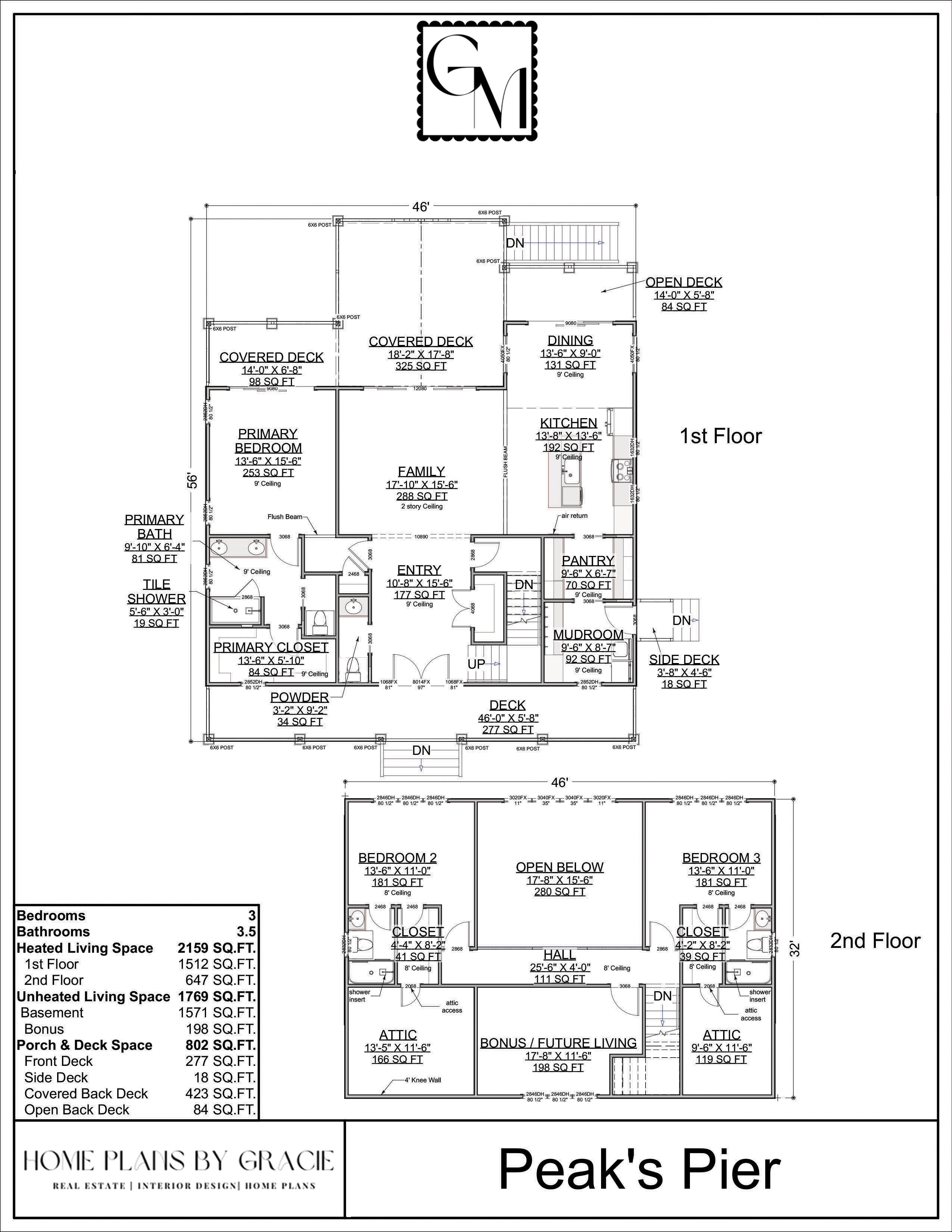 Floor Plan for Peak's Pier